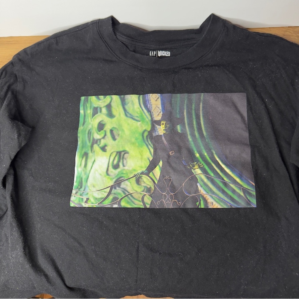 GAP Black Tee, Wicked Long Sleeve Shirt, Size L